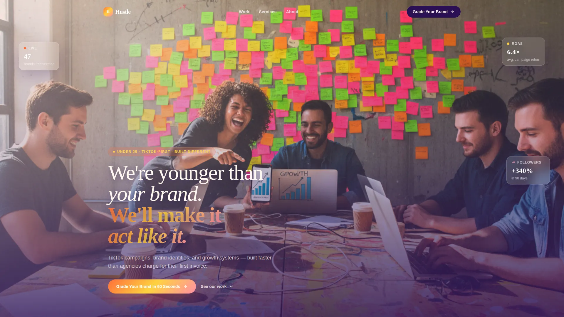 Bold Youth Marketing Agency Landing Page Template