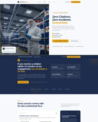 Chemical Safety Consultancy Landing Page Template
