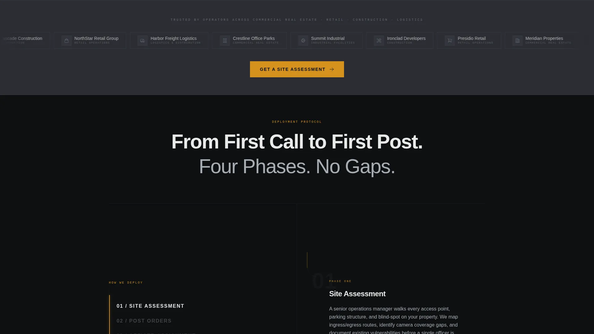 Commercial Security Service Landing Page Template