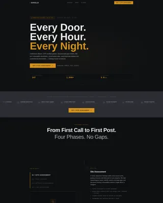 Commercial Security Service Landing Page Template