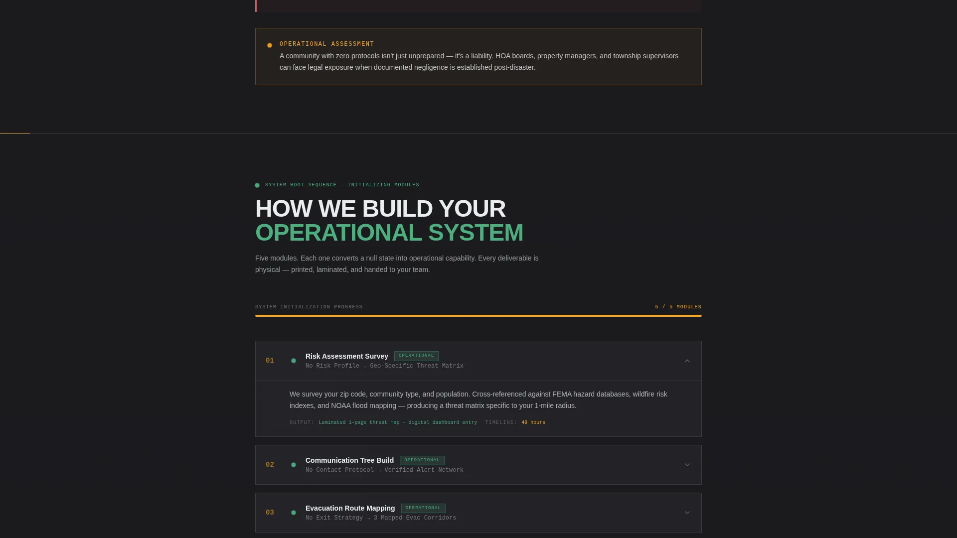 Community Emergency Preparedness Landing Page