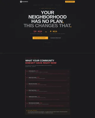 Community Emergency Preparedness Landing Page