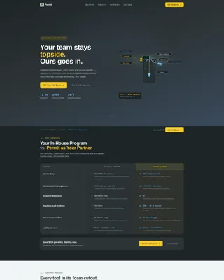 Confined Space Safety Service Landing Page Template