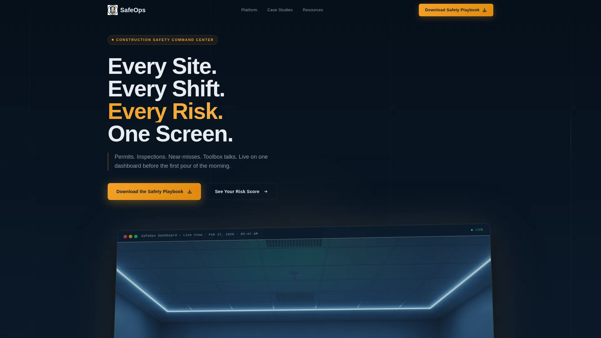 Jobsite Safety Landing Page Template
