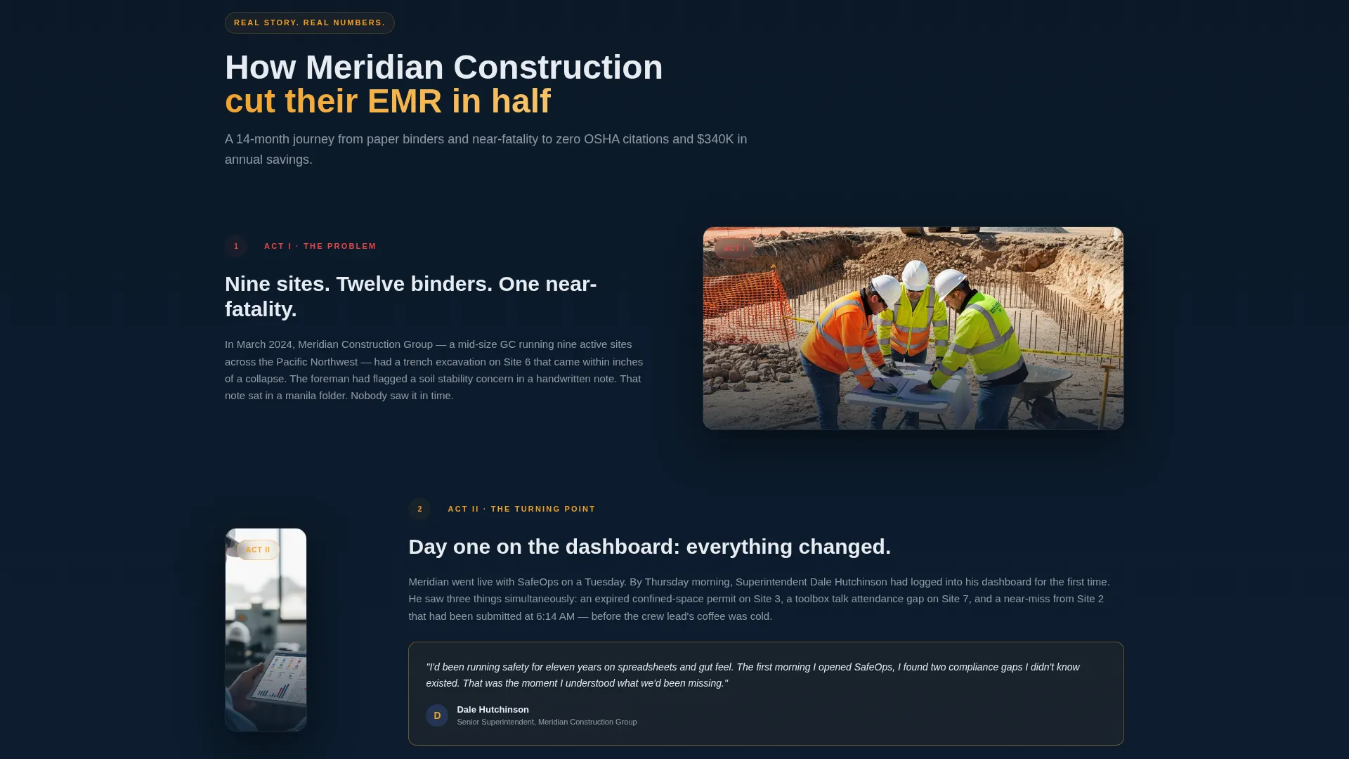Jobsite Safety Landing Page Template