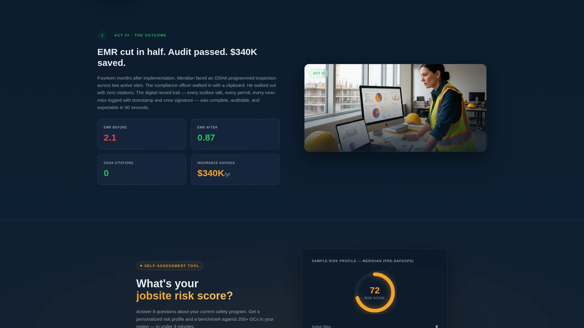 Jobsite Safety Landing Page Template