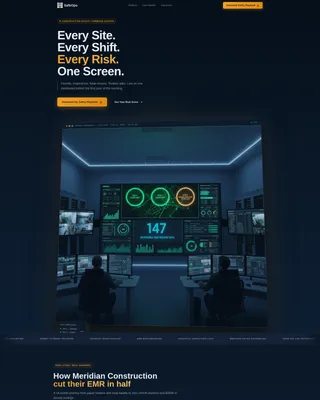 Jobsite Safety Landing Page Template