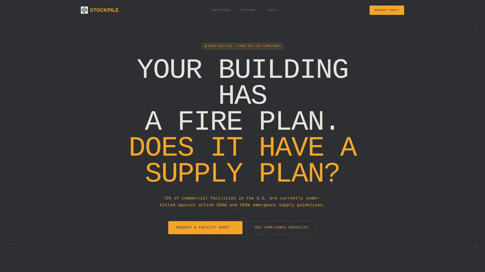 Emergency Preparedness B2B Landing Page Template