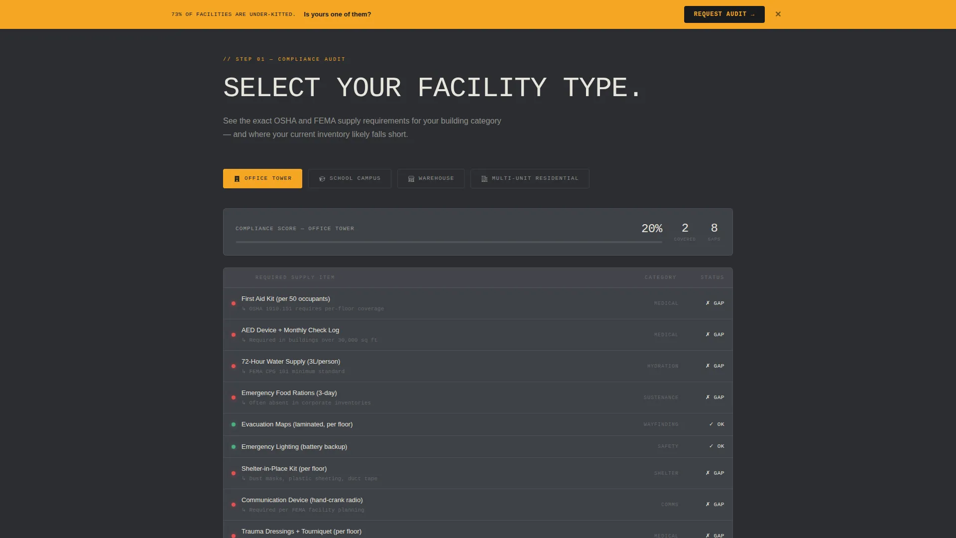 Emergency Preparedness B2B Landing Page Template