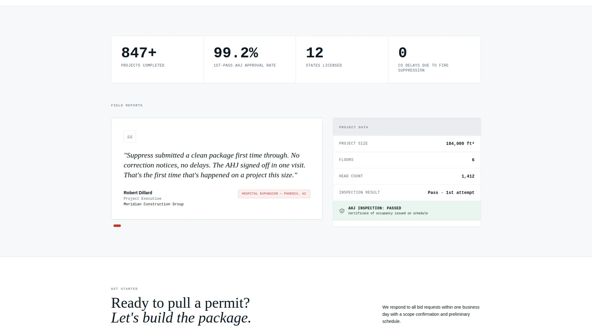 Specialist Fire Safety & Prevention Cost Estimator Website Template