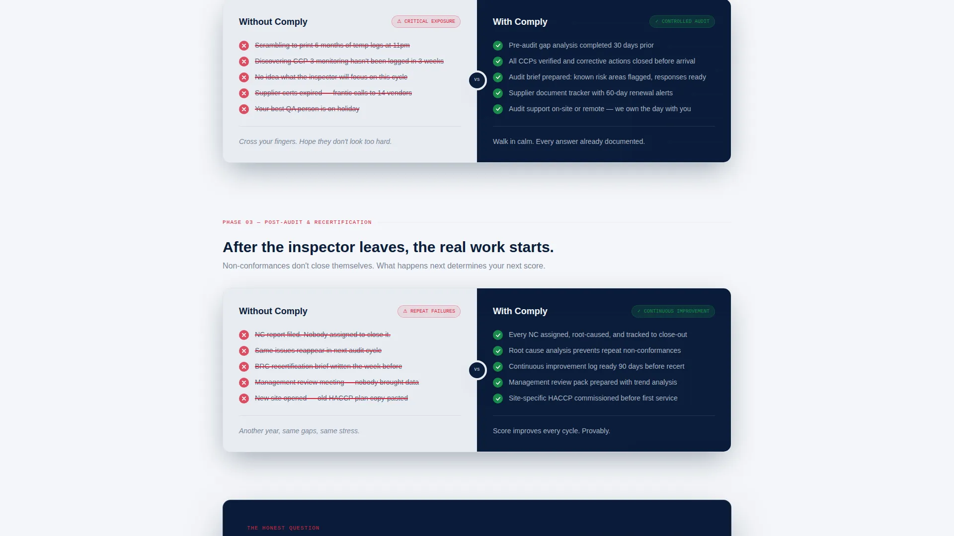 Food Safety Consultant Landing Page Template
