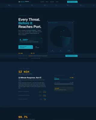 Maritime Port Security Landing Page Template