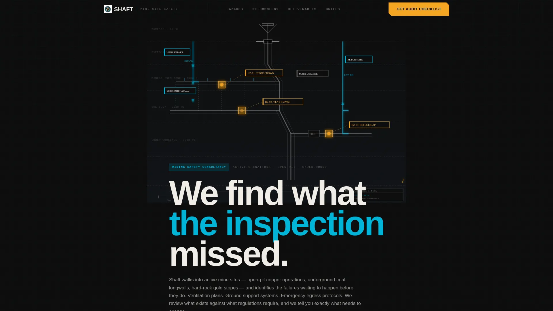 Mining Safety Consultancy Landing Page Template
