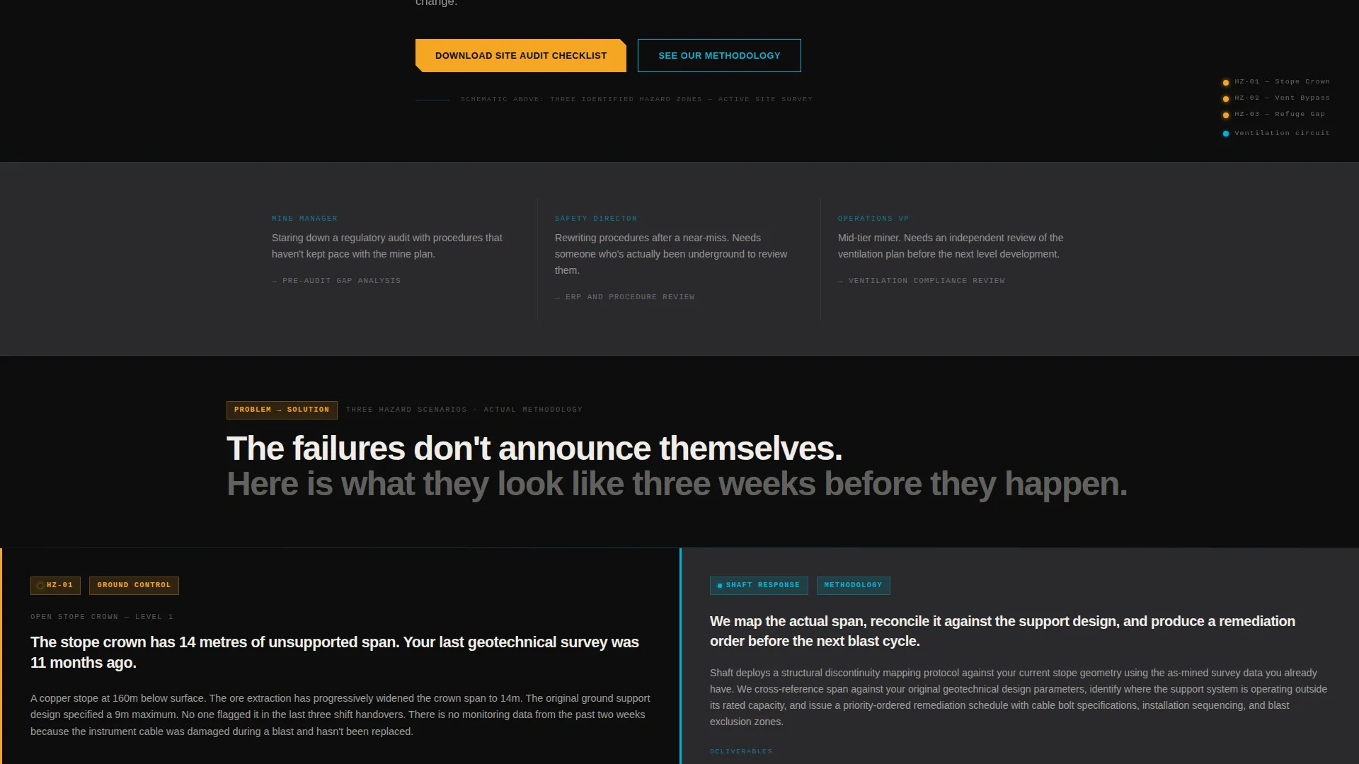Mining Safety Consultancy Landing Page Template