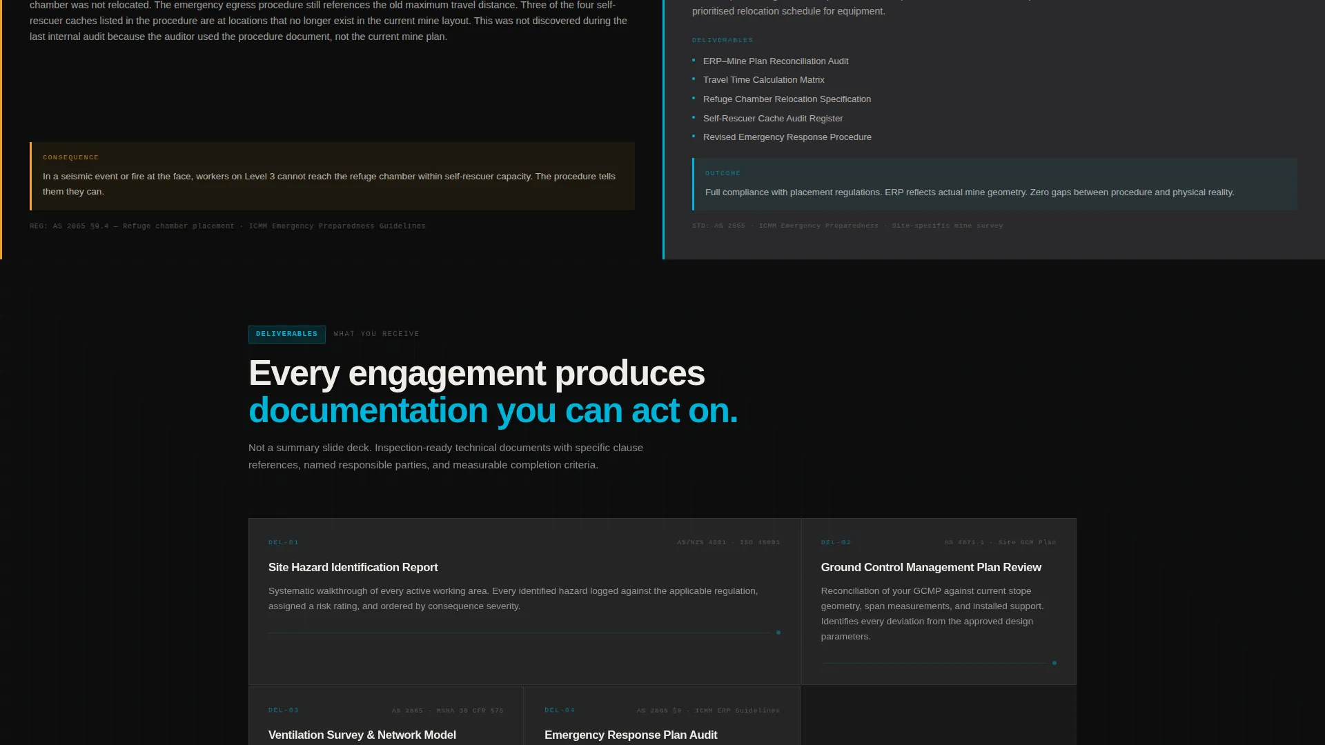 Mining Safety Consultancy Landing Page Template