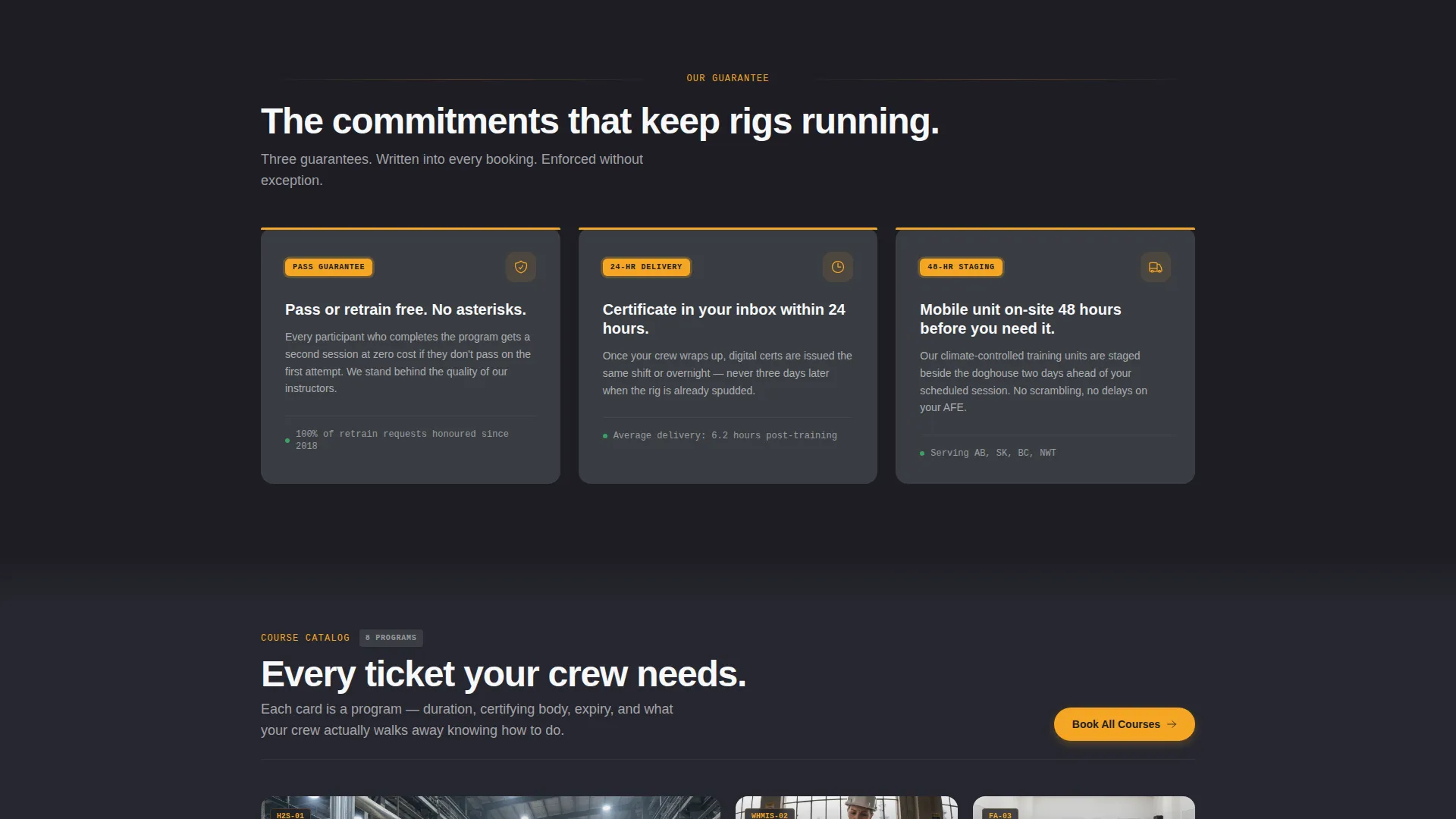 Oil & Gas Safety Training Landing Page Template