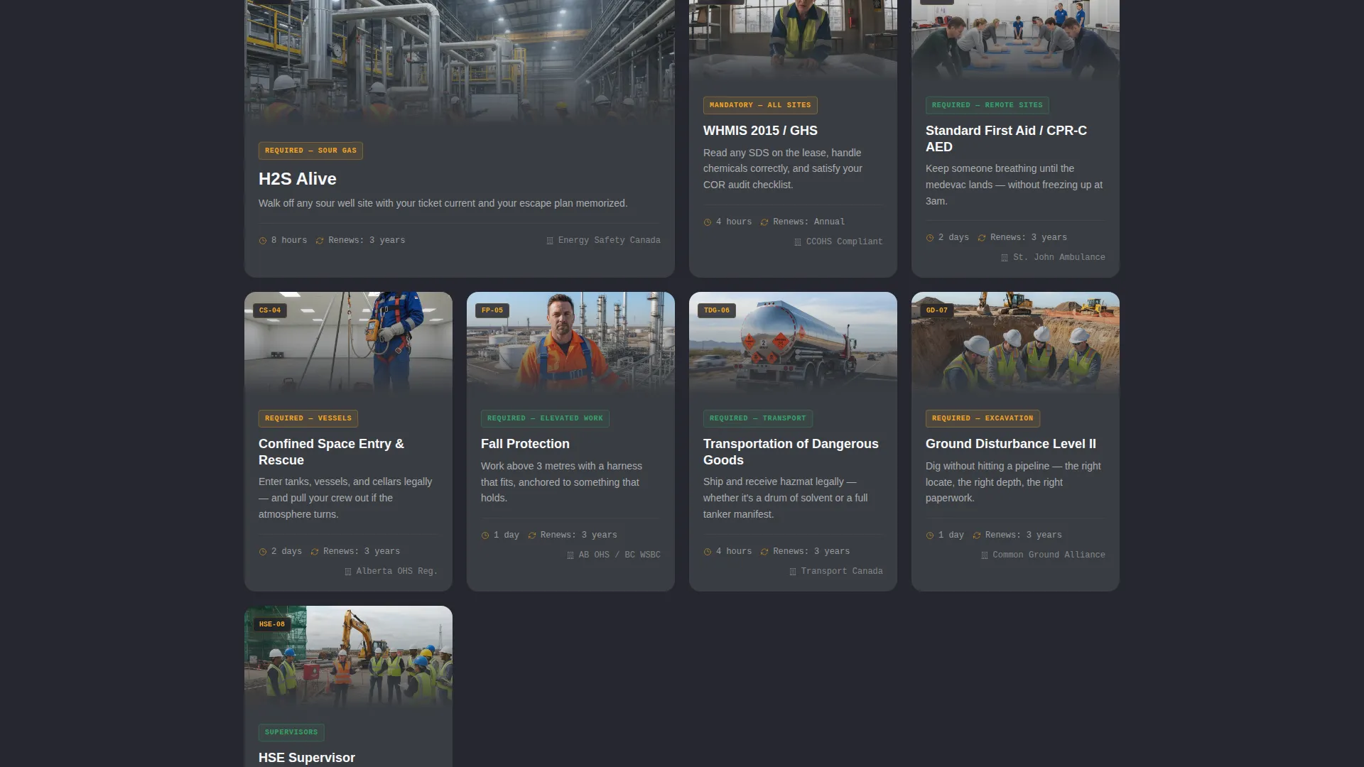 Oil & Gas Safety Training Landing Page Template