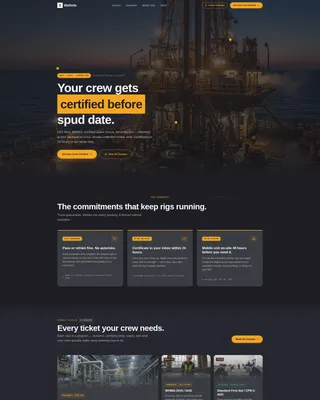 Oil & Gas Safety Training Landing Page Template