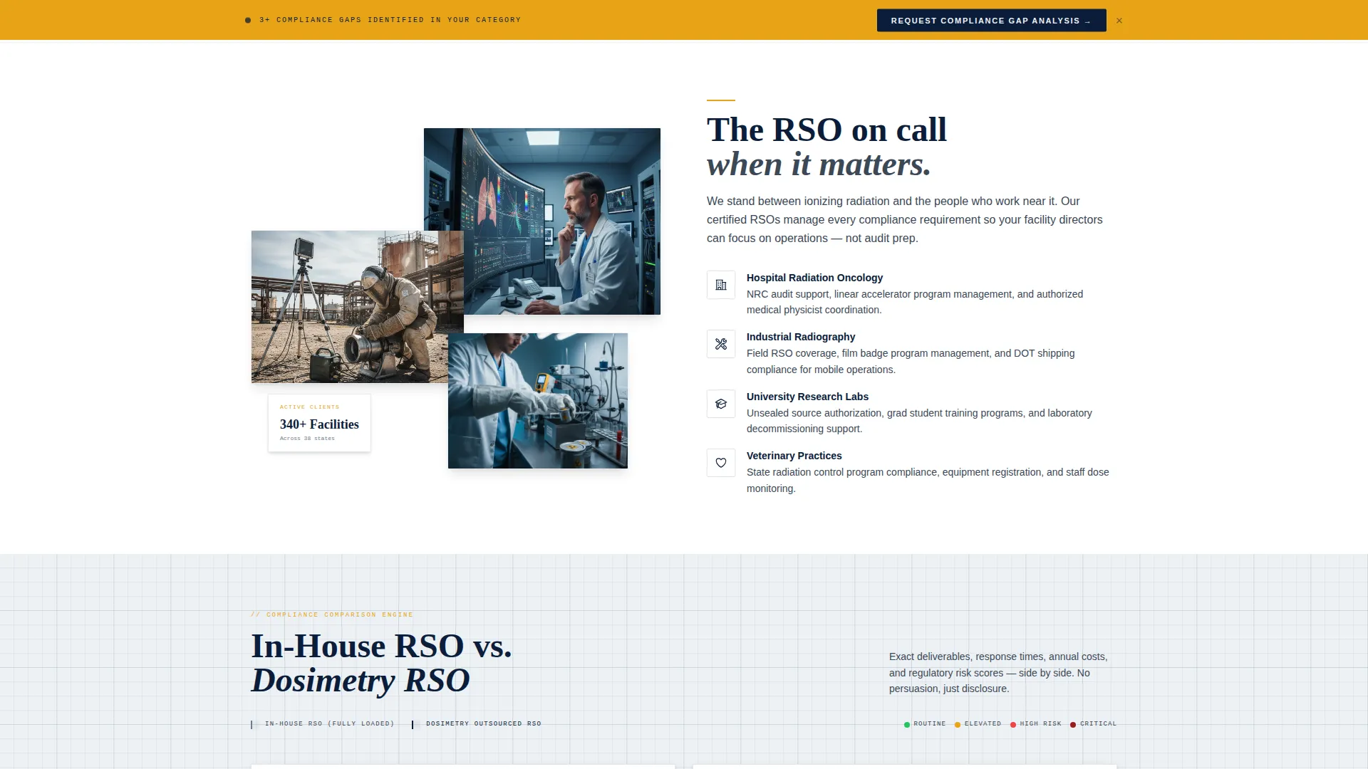 Radiation Safety Consultant Landing Page Template