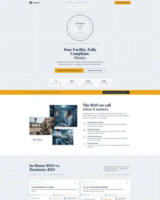 Radiation Safety Consultant Landing Page Template