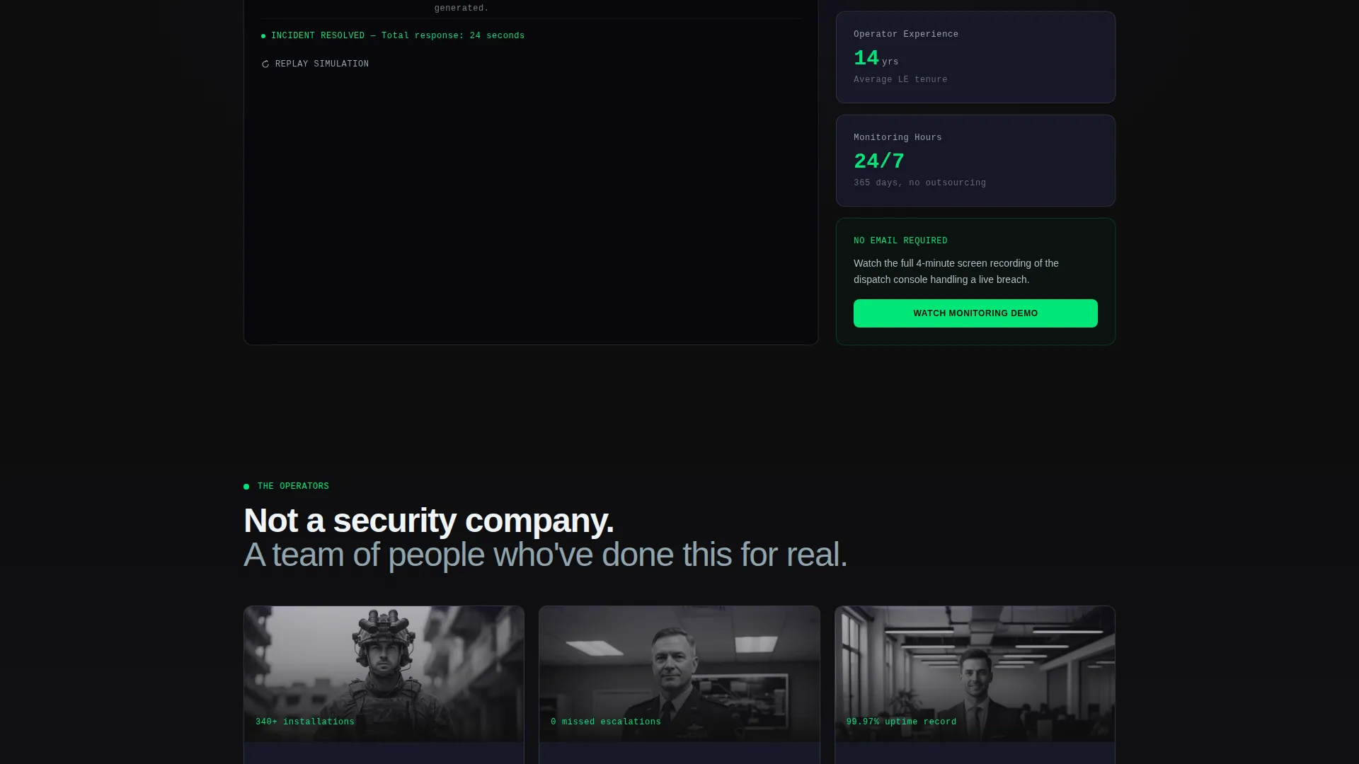 Residential Security Service Landing Page Template