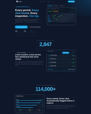 Pet Care Compliance Software Landing Page Template