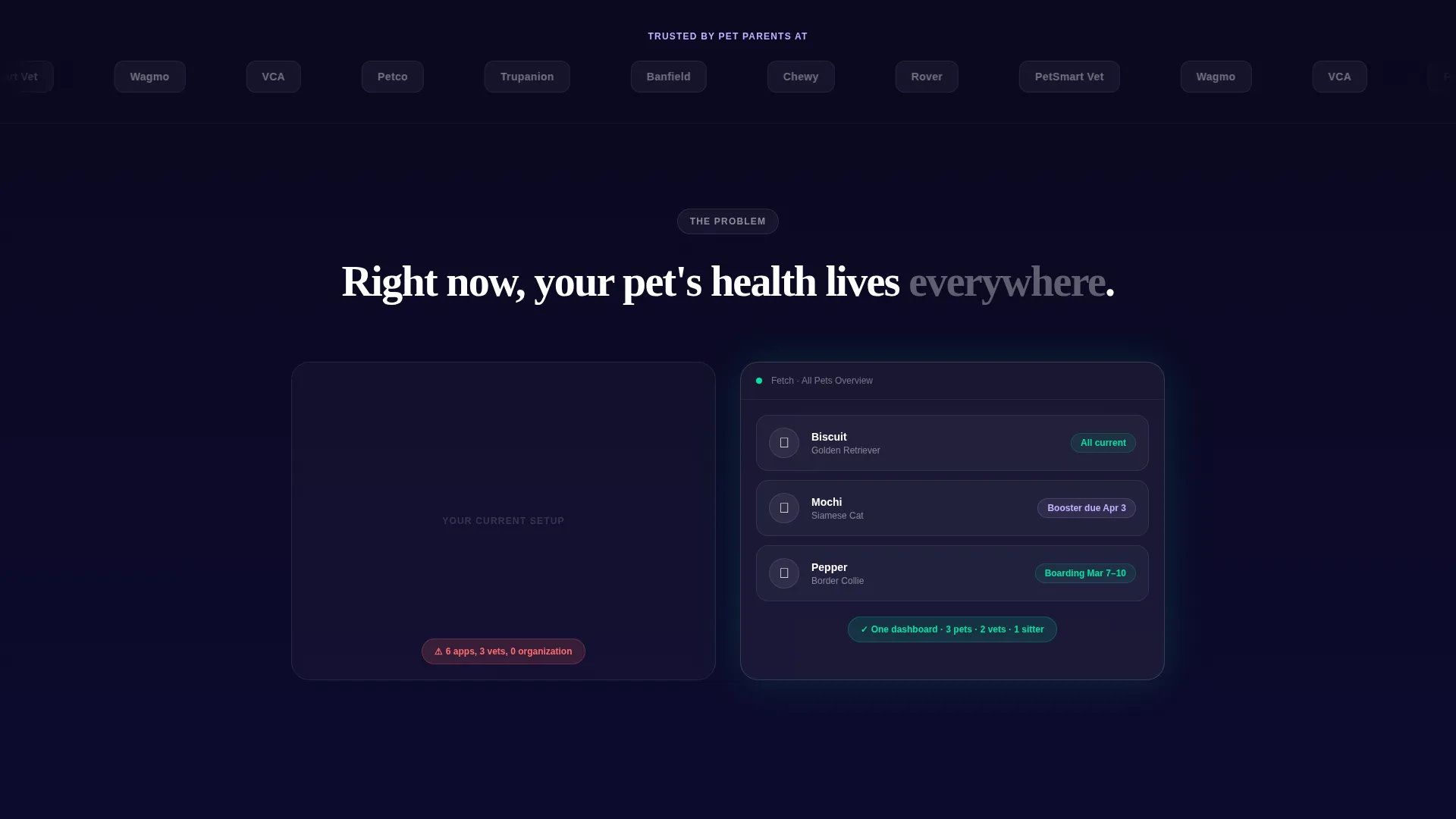Pet Care Portal Landing Page Template