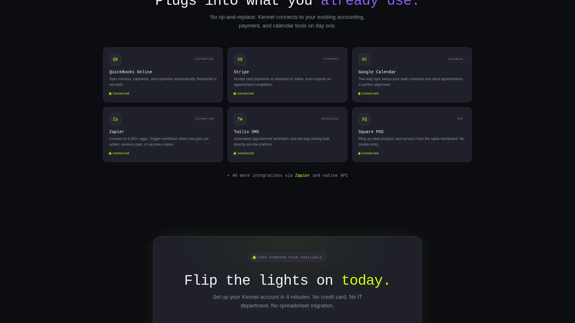 Pet Care ERP Landing Page Template