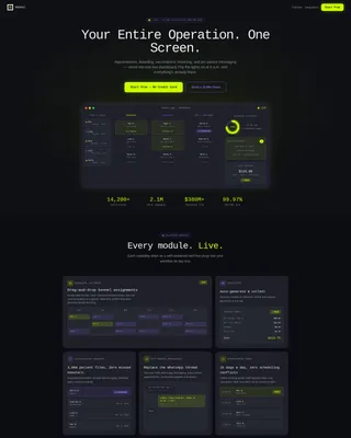 Pet Care ERP Landing Page Template