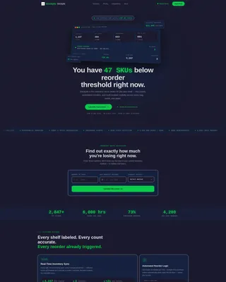 Pet Care Inventory Management Landing Page