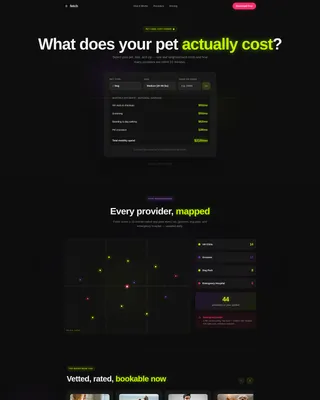 Pet Care App Landing Page Template