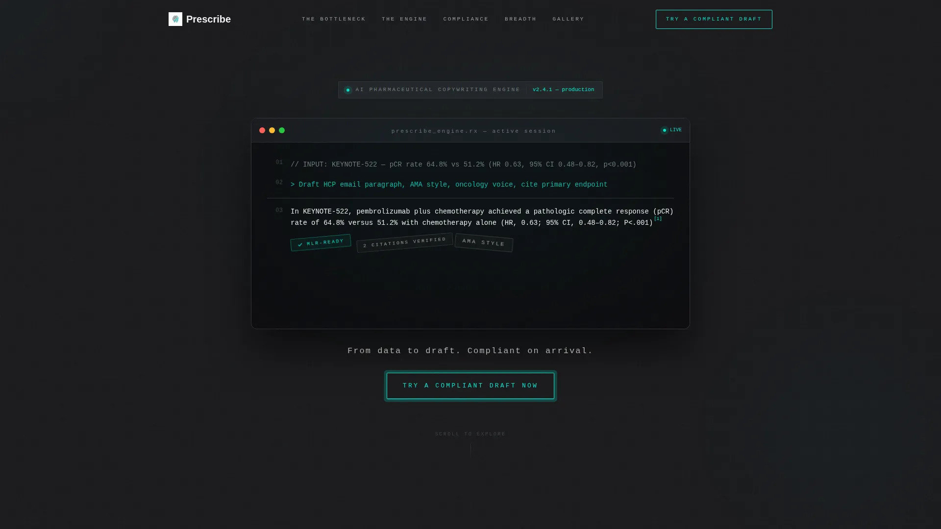 Compliant Pharmaceutical Solutions Landing Page Template