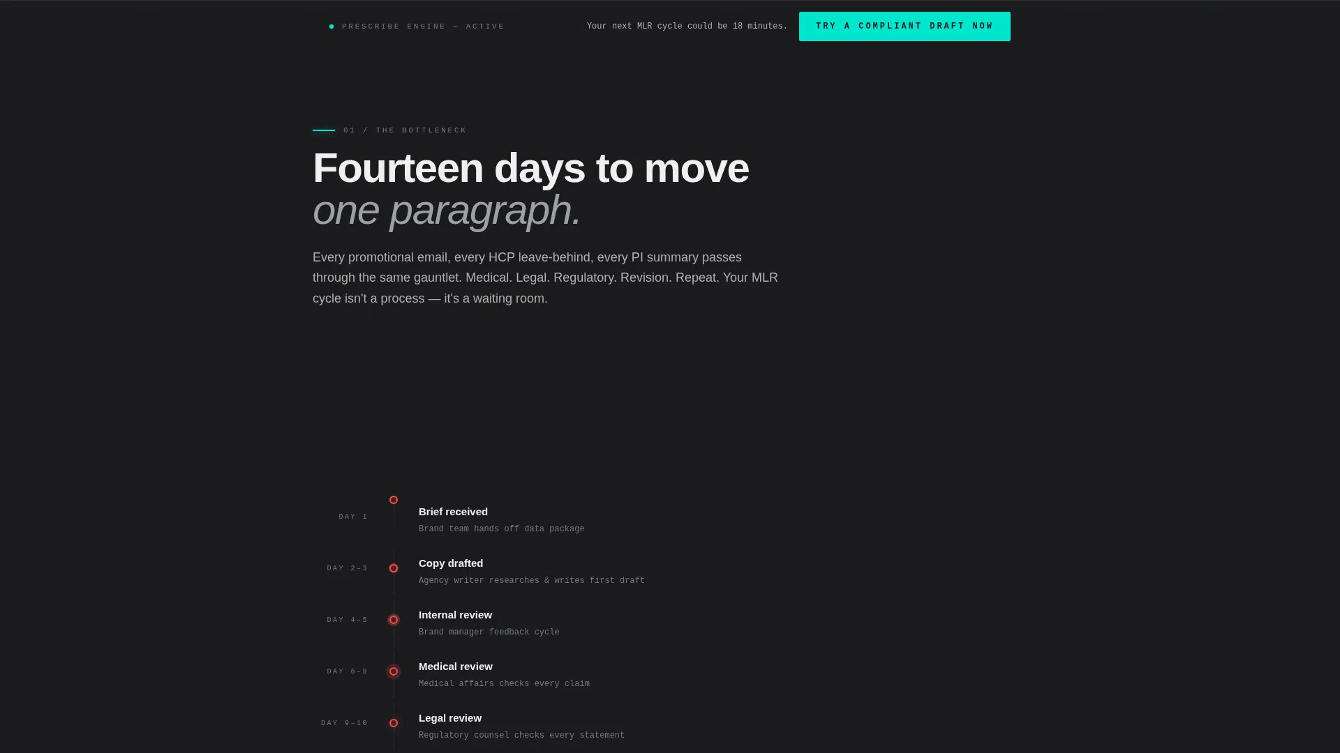 Compliant Pharmaceutical Solutions Landing Page Template