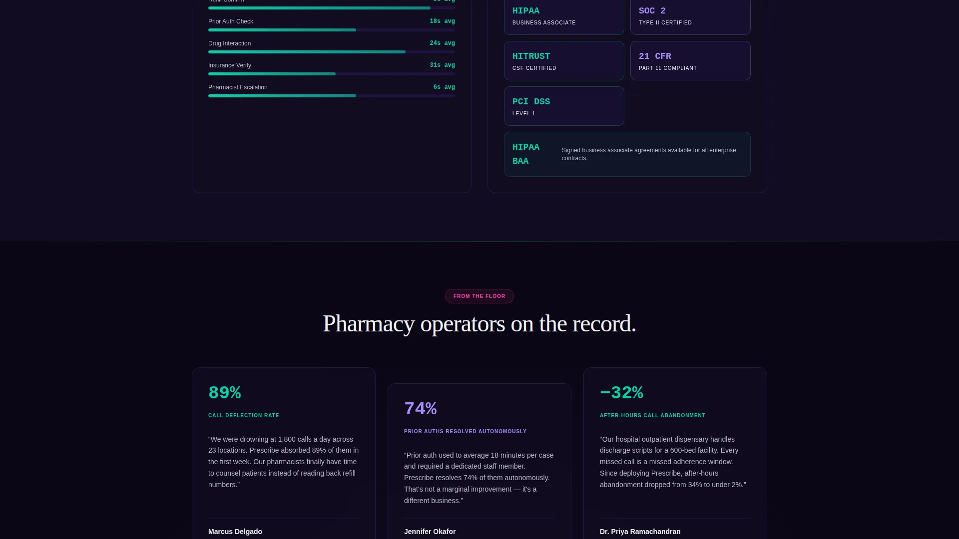 Pharmaceutical AI Customer Service Landing Page
