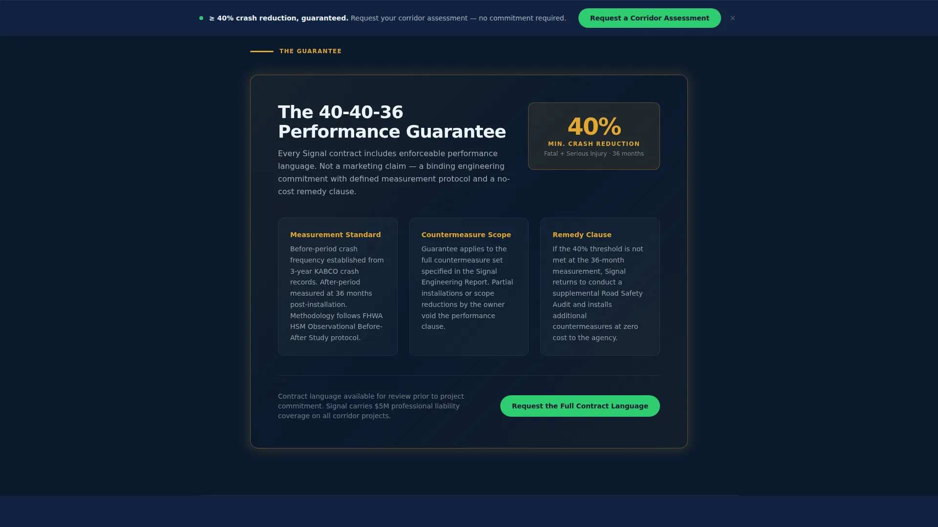 Traffic Safety Landing Page Template for Engineering Firms