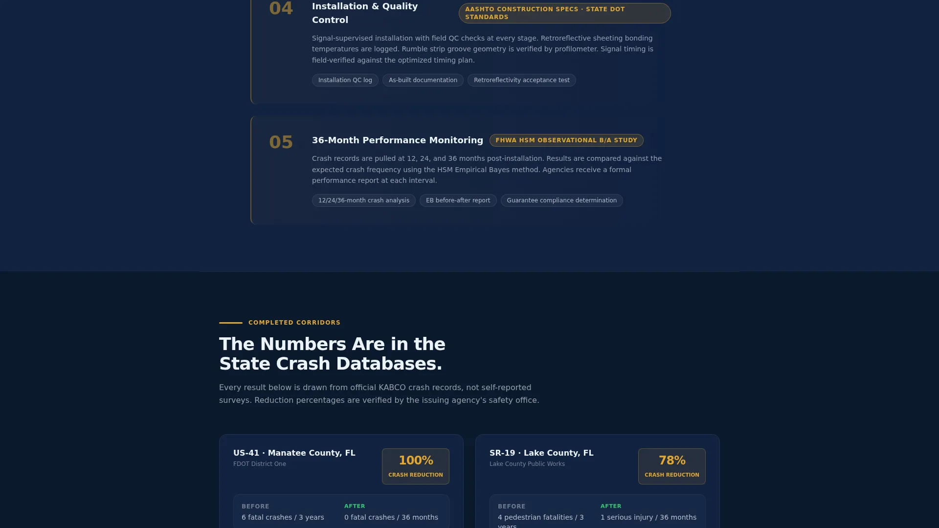 Traffic Safety Landing Page Template for Engineering Firms