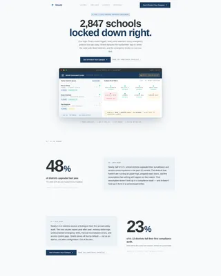 Campus Security Landing Page Template