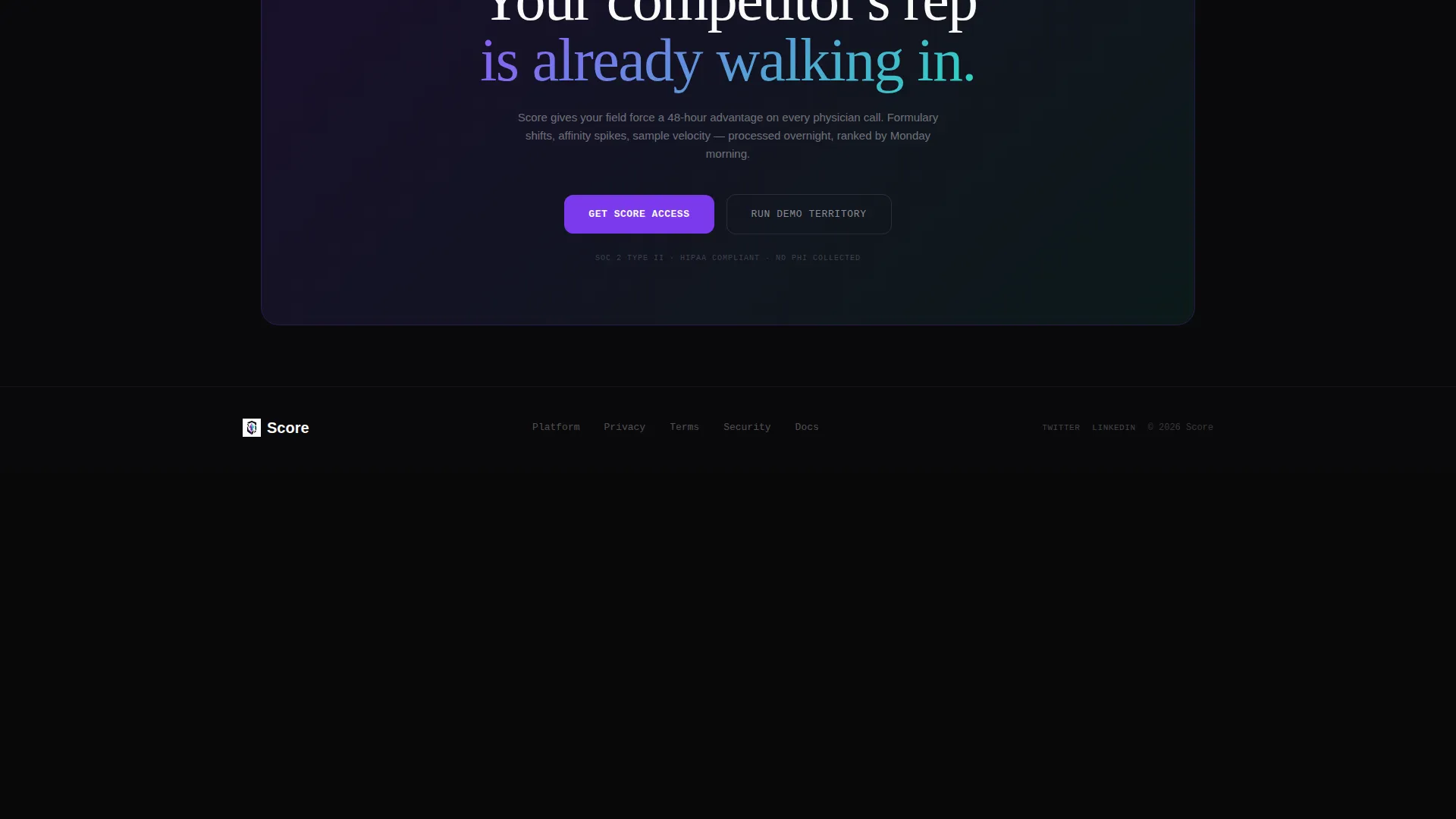 Pharma AI Lead Scoring Bento Grid Landing Page