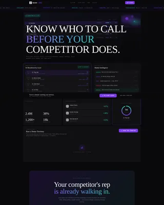 Pharma AI Lead Scoring Bento Grid Landing Page
