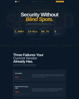 Security Guard & Protection Professional Website Template