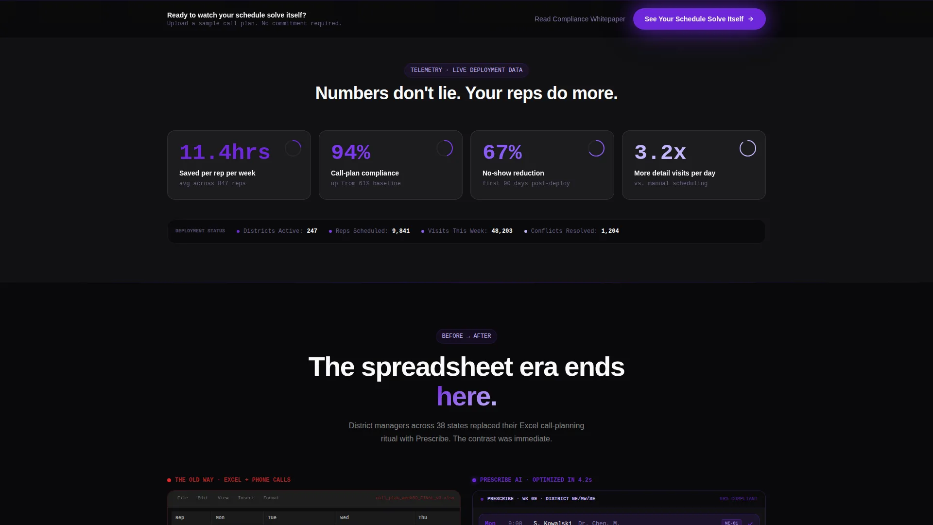 Pharmaceutical AI Scheduling Landing Page Template