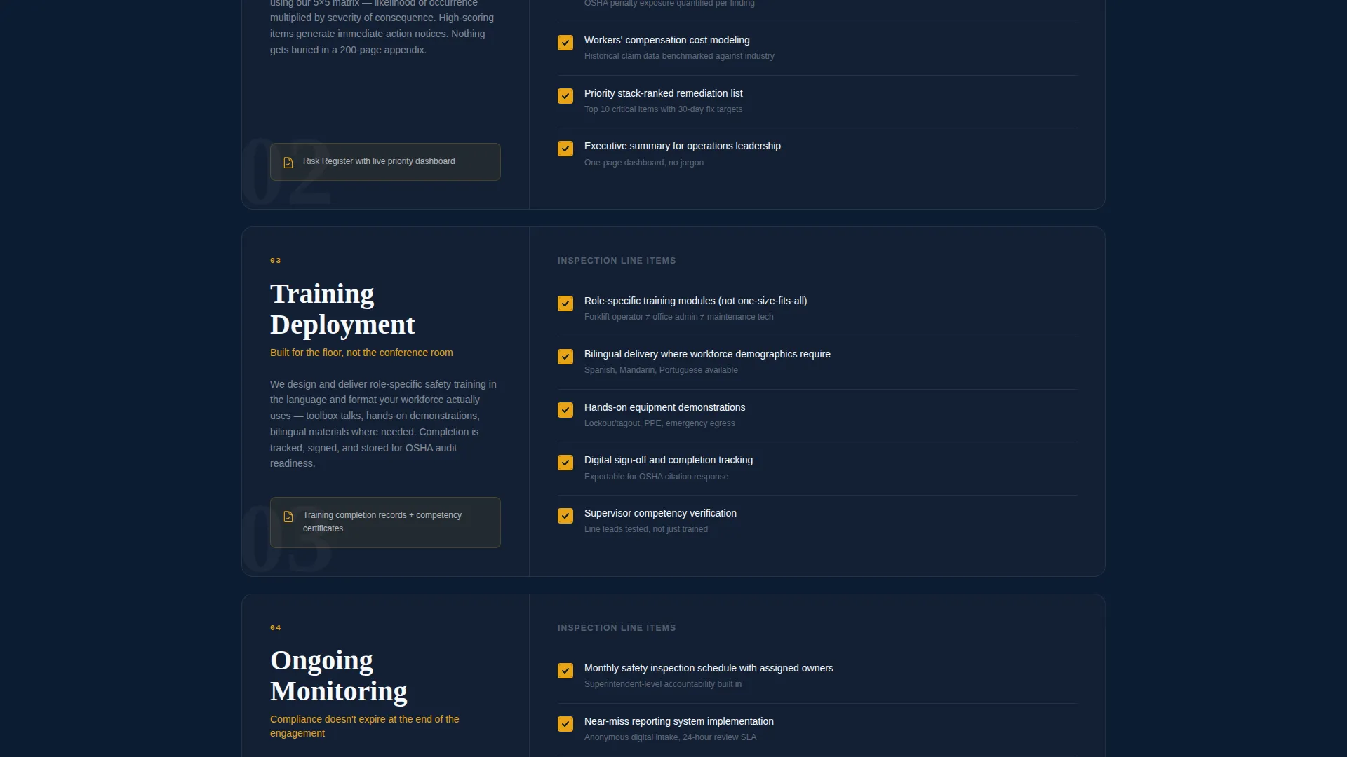 Safety Consulting Landing Page Template