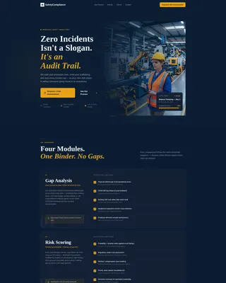 Safety Consulting Landing Page Template