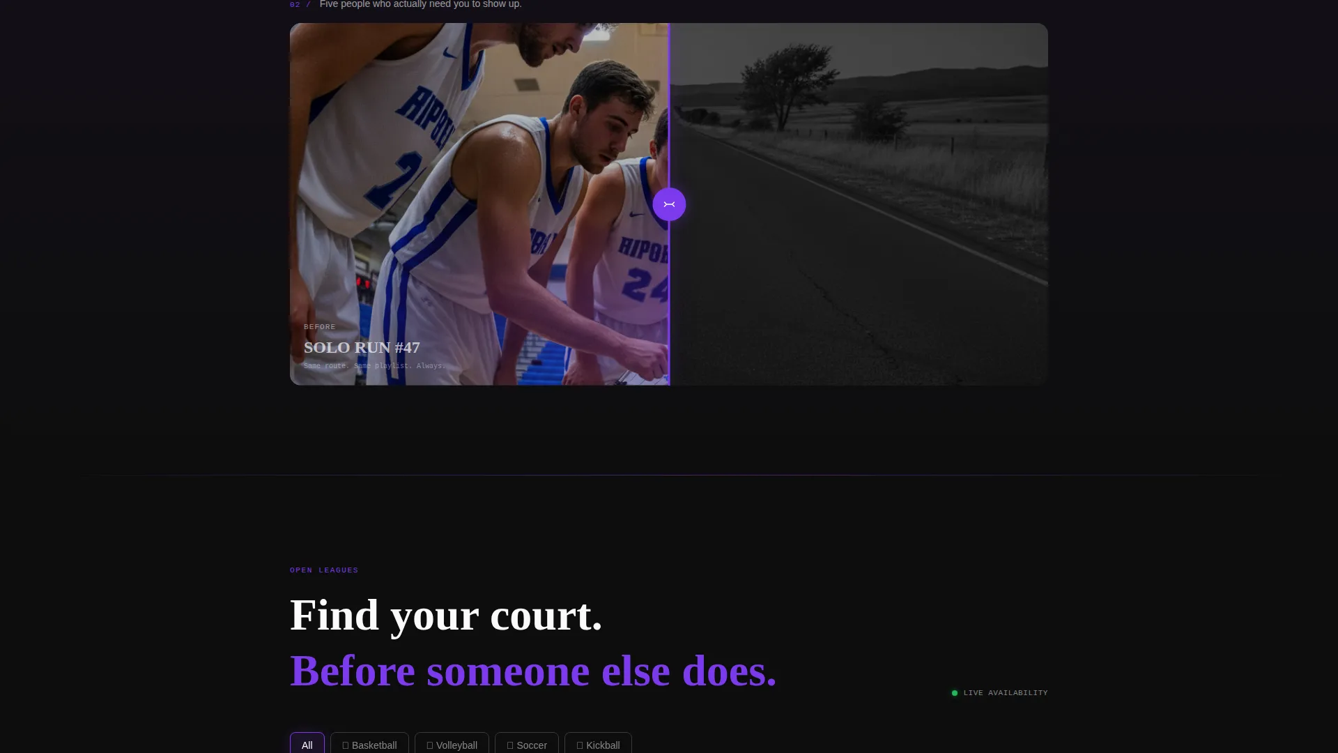 Adult Rec League Landing Page Template