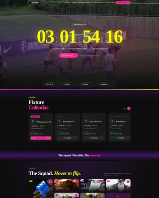 Sports Club Event Registration Landing Page