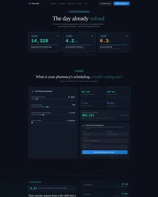 Pharmaceutical Software & SaaS Appointment Booking Website Template