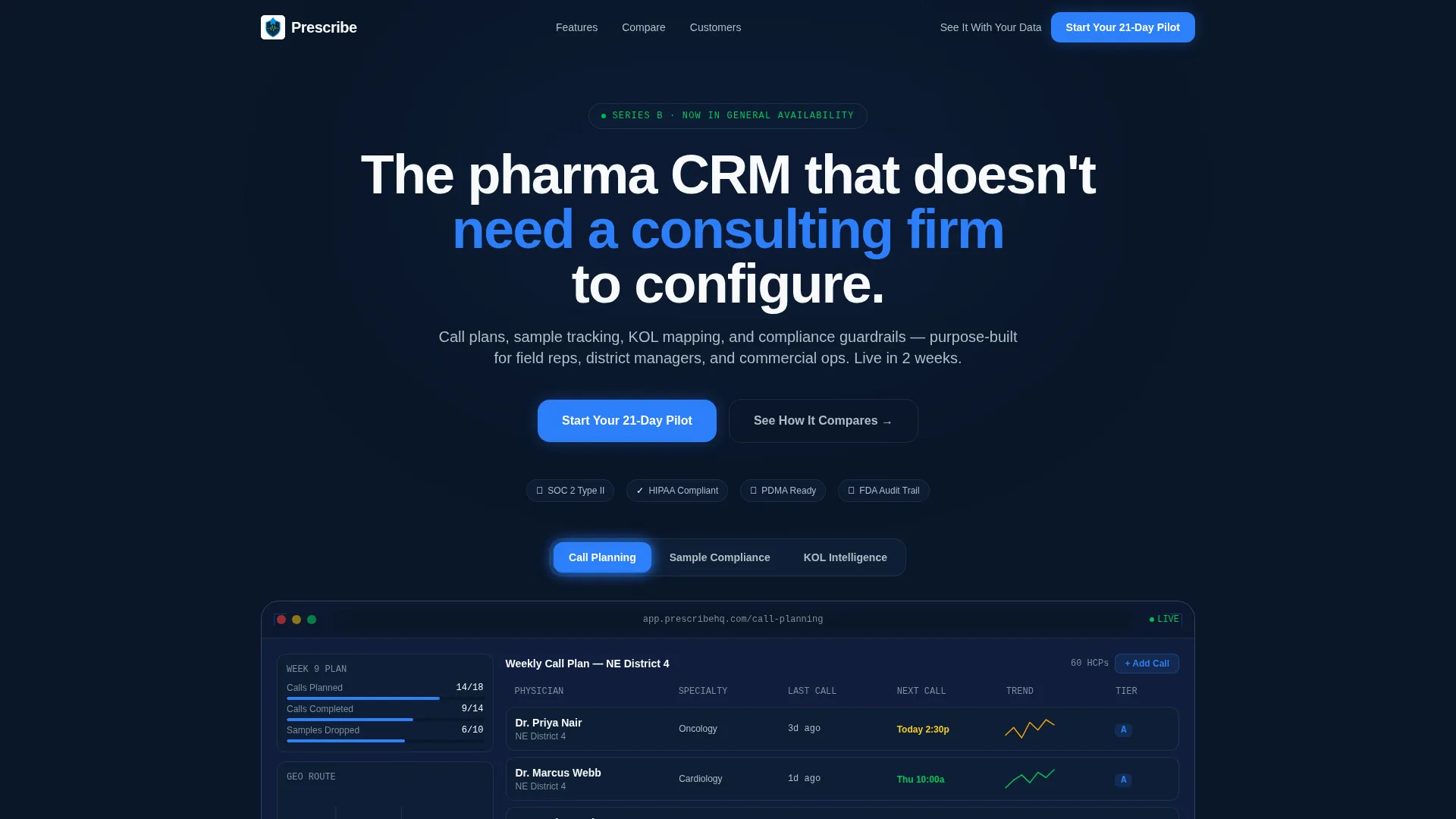 Specialist Pharmaceutical Software & SaaS Appointment Booking Website Template