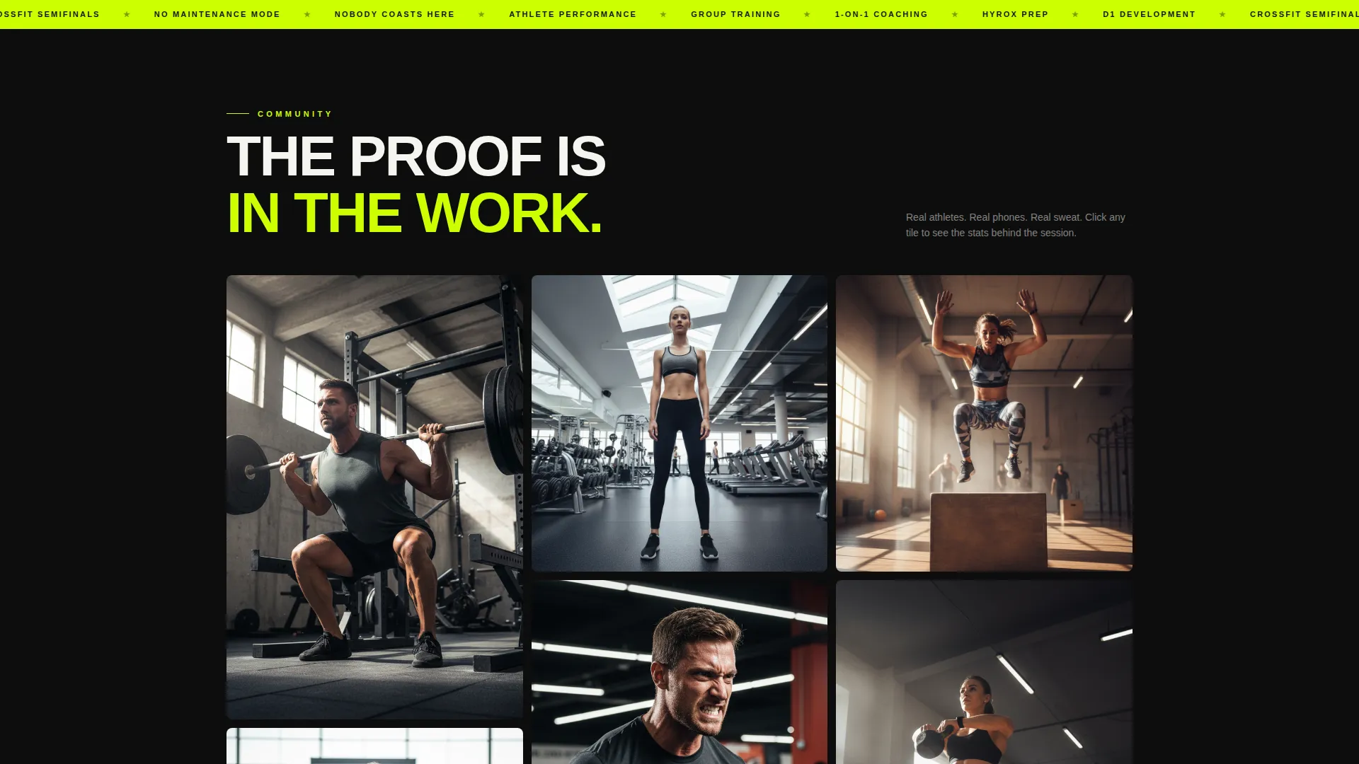 Athletic Training Facility Landing Page Template