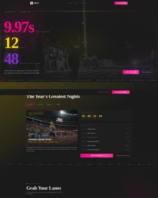 Athletics Stadium Landing Page Template
