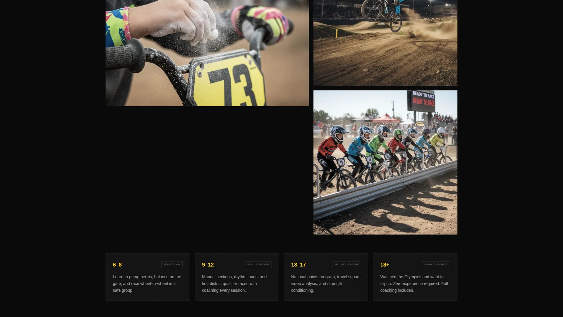 BMX Club Landing Page Template - Register to Ride